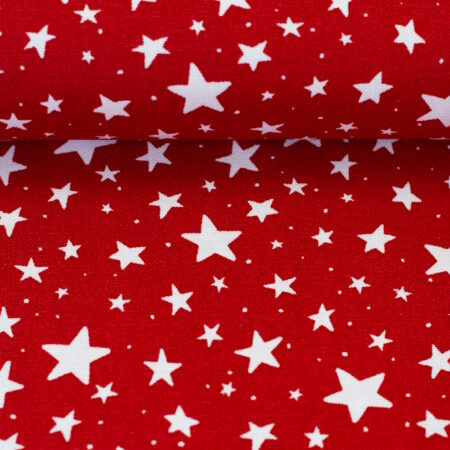 rode katoene kerststof.