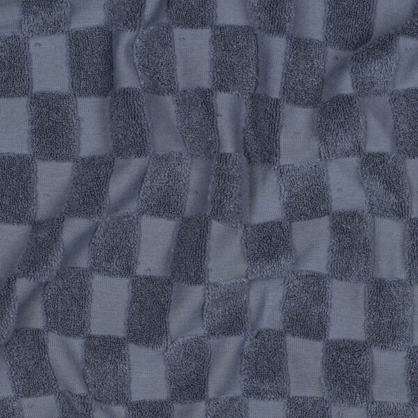 tricot met ruitjes in blauw