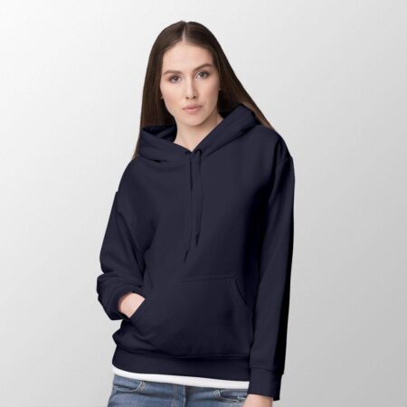 french terry in navy blauw