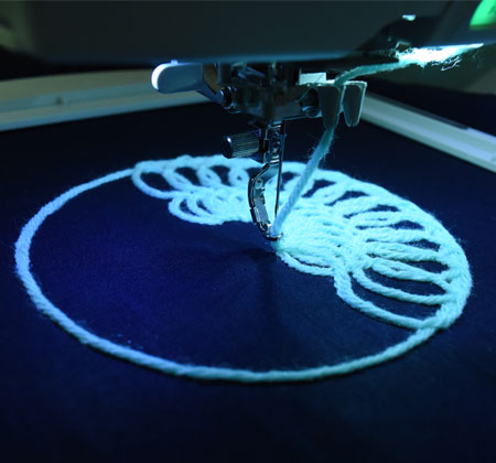 janome coutching voet borduurpatroon